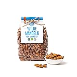 PAKKA - Bio Fairtrade Mandeln - rohe wilde Bergmandeln 500g, Öko Mandelkerne mit brauner Haut, wildgesammelt direkt von...