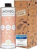 Lachsöl für Hunde 1 Liter mit Omega 3 & 6 I Norwegisches, natürliches Lachs-Öl aus Atlantik-Meer-Lachs I...