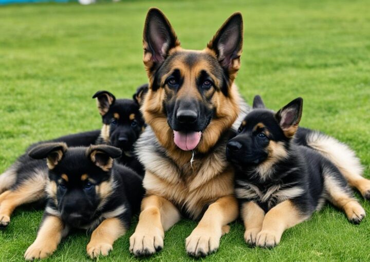 Deutscher Schäferhund mit Ahnentafel und Stammbaum hat Welpen bekommen