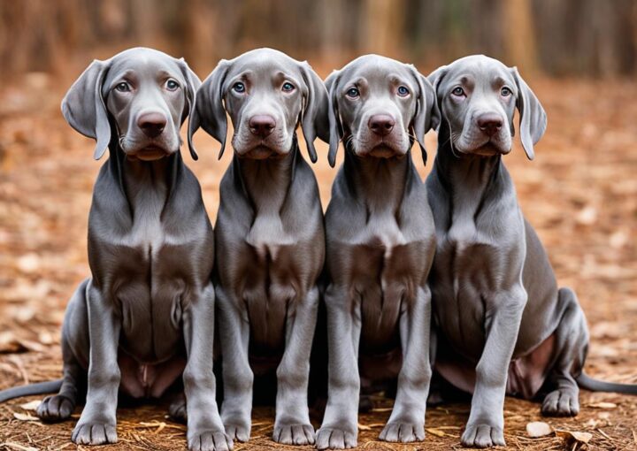 Wie viele Welpen bekommt ein Weimaraner pro Wurf?