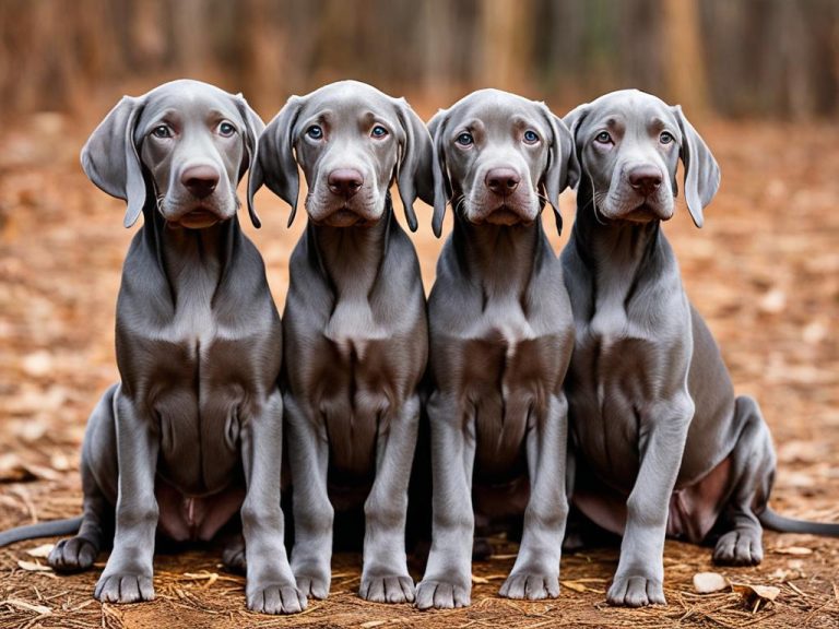 Wie viele Welpen bekommt ein Weimaraner pro Wurf?