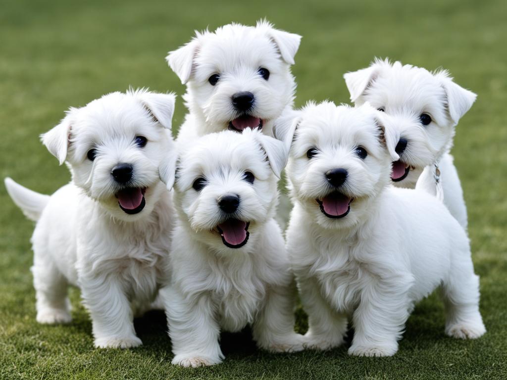 Wie viele Welpen bekommt ein West Highland White Terrier pro Wurf?